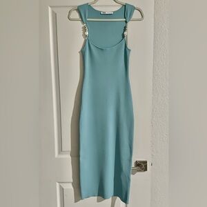 Zara Light Blue Midi Dress